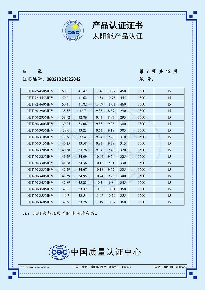 产品认证证书