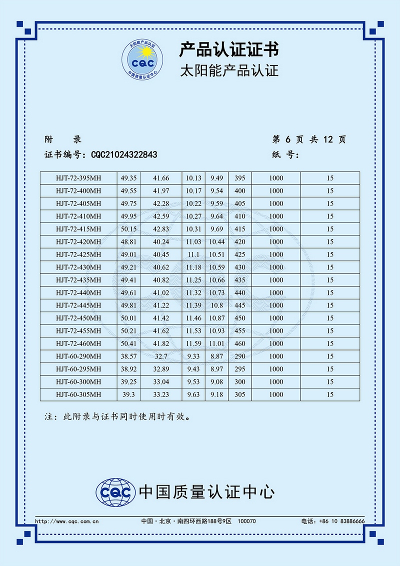 产品认证证书