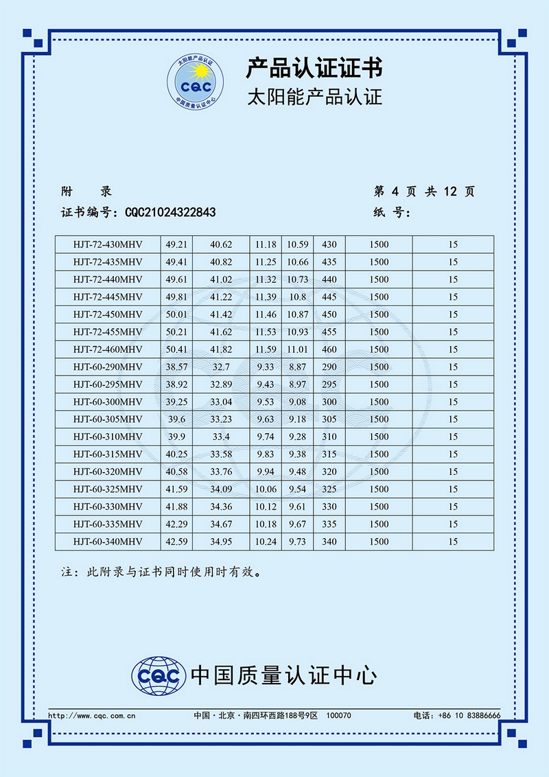 产品认证证书