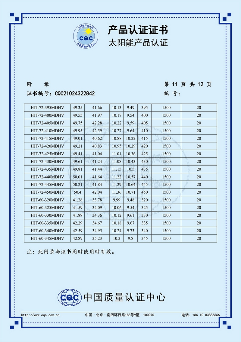 产品认证证书