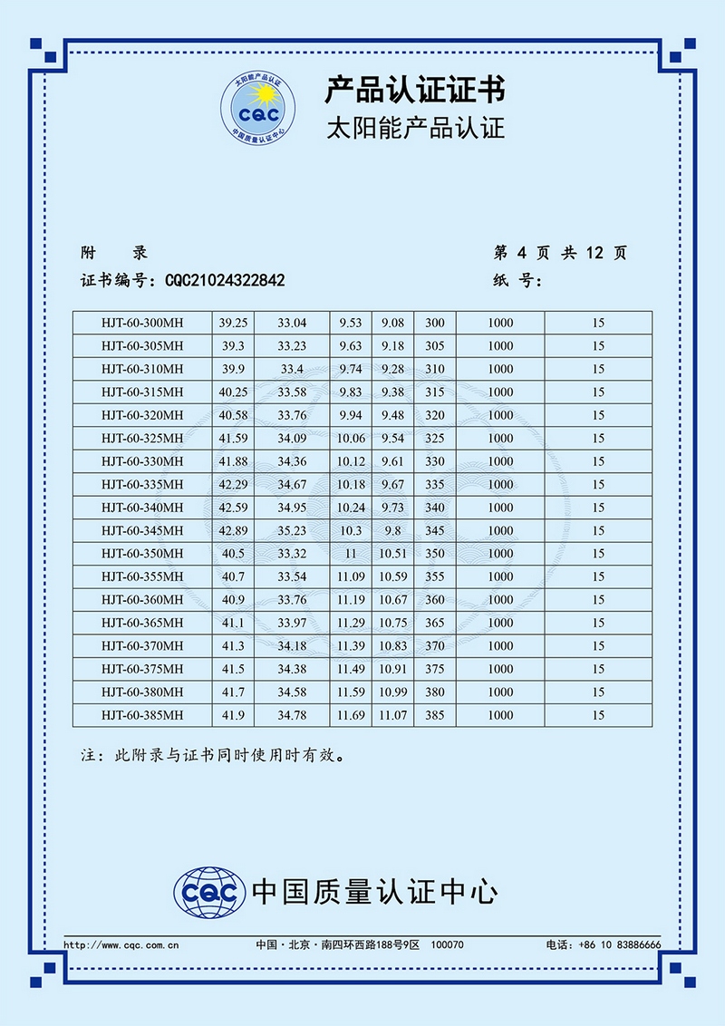 产品认证证书