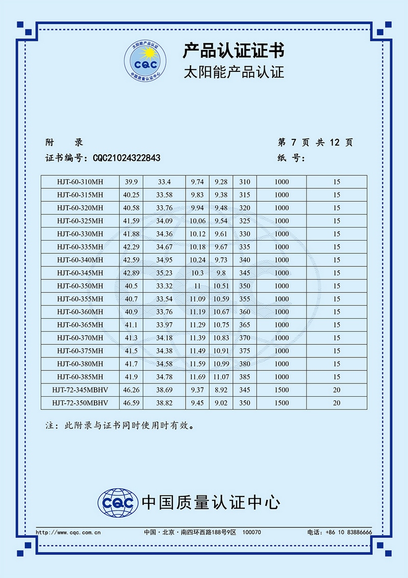 产品认证证书