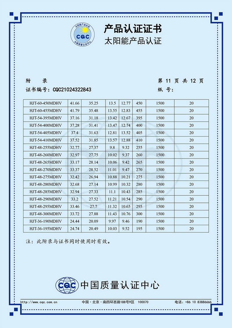 产品认证证书