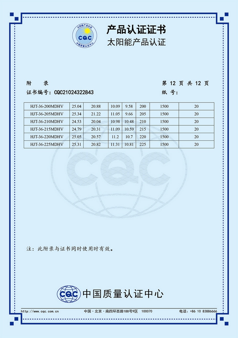 产品认证证书