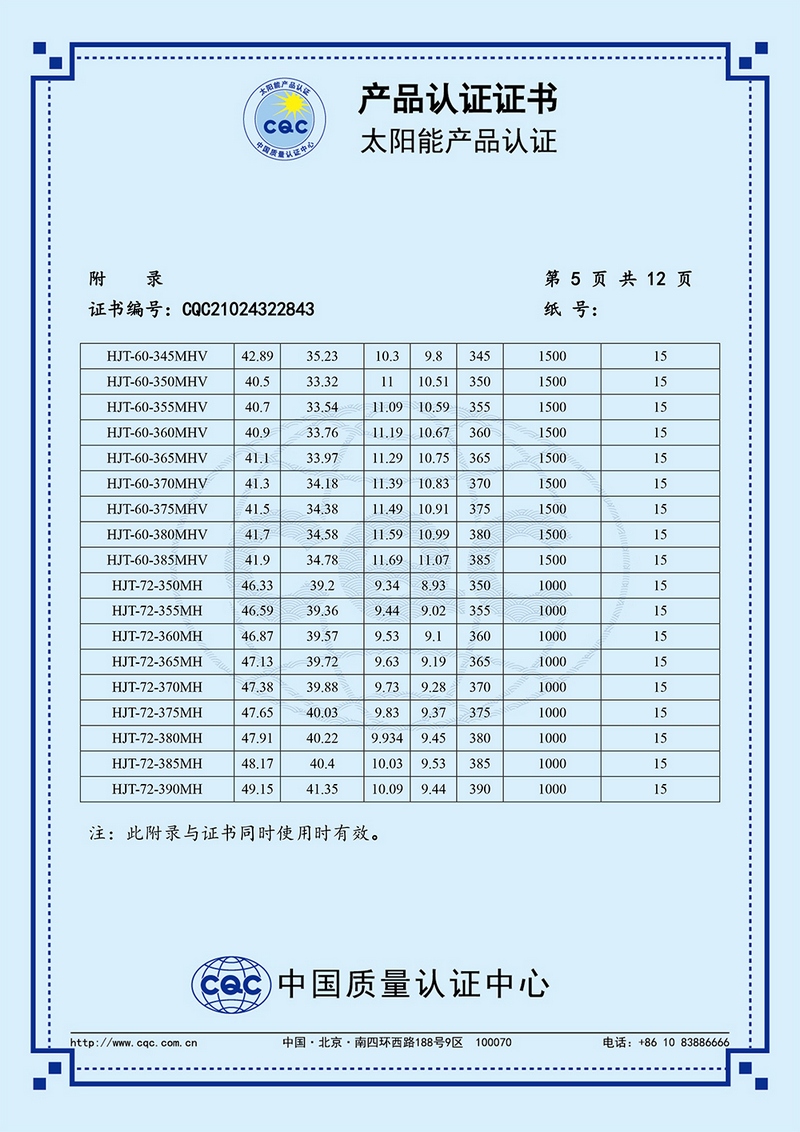 产品认证证书
